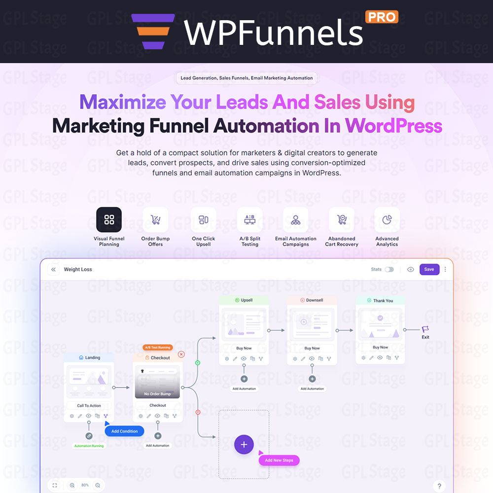 WPFunnels Pro - Lead Generation, Sales Funnels, Email Marketing Automation